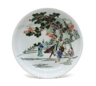 A Chinese famille verte plate,