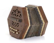 An Upcott hexagonal concertina Circa 1900