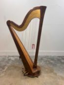 A Salvi Daphne 40 seven pedal harp, late 20th century,