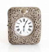A silver cased silver plated pocket watch