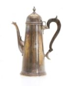 An American sterling silver 'George I Period' style coffee pot,