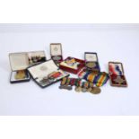 A selection of First World War medals,