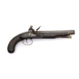 A flintlock officer's pistol, late 18th to early 19th century,