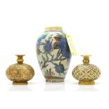 A polychrome-painted stoneware vase in the Ottoman-style, 20th century, Palestinian,