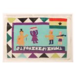 An Ghanian applique Aasafo flag, 20th century