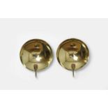 A pair of brass wall lights, 20th century,
