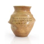 A Martin Brothers salt glazed stoneware 'marred' vase, dated 1891,