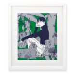 Kyne & Noncheleee (Collaboration), 'Untitled (Green/Silver)', 2024