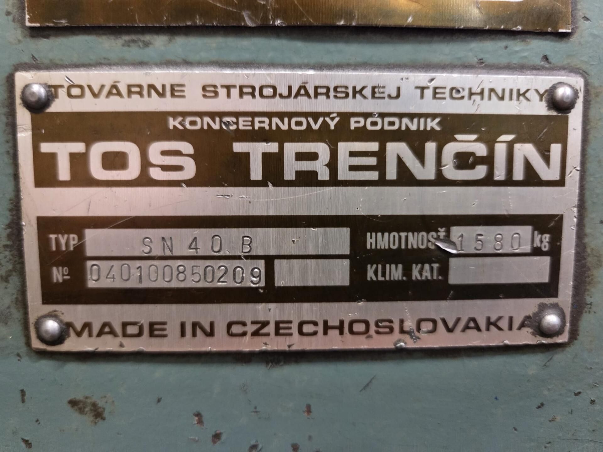 TOS SN 40B Gap Bed Lathe - Image 5 of 6