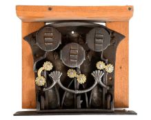 A Rare 17th Century Chest Lock, complete with three different keys bearing the letters V, S and F,