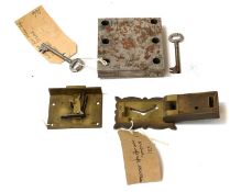A Hobbs Lock from a Milner Safe, circa 1863, with two keys numbered 102183 A Milner Brass Lock
