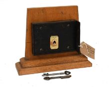 A Cotterill`s 1862 Wilson's Patent Lock, 19th century lozenge registration mark, with one original