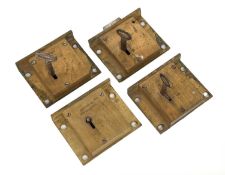 Four Assorted Brass Chubb Locks, three with keys, one example stamped 1ST ROYAL WARRANT PRINCE