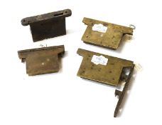 Three George Price Brass Chest Locks, one with key A Brass Mortice Lock (4)