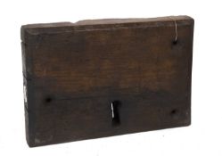 A Heavy Plate Lock, LH, 17th/18th century, all parts handmade and separately mounted in the block,