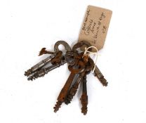 Six Cotterill`s Acme Lock Keys