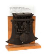 A 16th Century French Chest Lock, no staple, no key, with intricate mechanism and rivets decorated