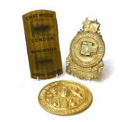 A 19th Century Brass Safe Lock Plate Cover, CHATWOOD PATENT LONDON MANCHESTER LEEDS WORKS BOLTON