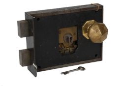 A George Price Cut Away Demonstration Safe Lock, numbered 12965, with brass door handle and key