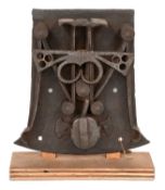 An Early 17th Century English Iron Chest Lock, of triple spring 