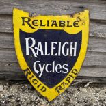 Raleigh Cycles Enamel Advertising Sign