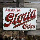 Gloria Cycles Enamel Advertising Sign