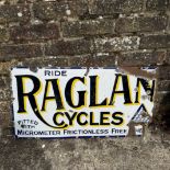 Raglan Cycles Enamel Advertising Sign