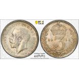 1911 Silver Threepence Maundy PCGS MS65