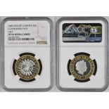 2005 Silver 2 Pounds Gunpowder Plot Proof Piedfort Equal-finest NGC PF 69 ULTRA CAMEO Box & COA