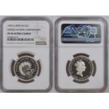 1995 Silver 2 Pounds United Nations Proof NGC PF 69 ULTRA CAMEO
