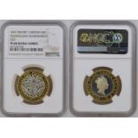1997 Bimetallic 2 Pounds Technology Proof Piedfort NGC PF 68 ULTRA CAMEO