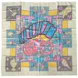 Hermès: A 'Le Tarot' silk scarf