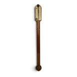 A Victorian mahgogany and bone stick barometer by Yeates & Son of Dublin,