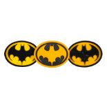 BATMAN (1989) - Set of Three Production-Made Batman (Michael Keaton) Chest Emblem Prototypes