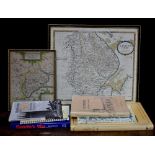 Local interest: a Robert Morden hand coloured map of Lincolnshire, an 18th century hand coloured map