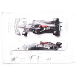 Formula 1 memorabilia: A limited edition Mercedes AMG Petronas F1 Team technical drawing signed by