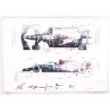 Formula 1 memorabilia: A signed and limited edition Mercedes AMG Petronas F1 Team technical
