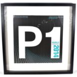 Formula 1 memorabilia: A framed and glazed Mercedes AMG Petronas F1 poster celebrating them