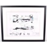 Formula 1 memorabilia: A signed and limited edition Mercedes AMG Petronas F1 Team technical