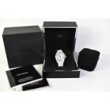 A Chanel white ceramic J12 Automatic Diamond Index steel wristwatch, L.N. 88760, model no.H162P,