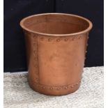 A large Bronzino copper riveted cauldron / planter, 57cm high by 60cm.