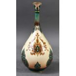 A late 19th century Hadley's Worcester vase of footed globe and shaft form, Faience decorated with