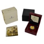 A Royal Mint "The Angel" 2026 1/4oz 24ct Gold Proof Coin, with case and certificate.