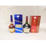 Courvoisier Luxe cognac, 1 Litre, 40% vol, and Courvoisier V.S. cognac, 70cl, 40% vol, both