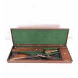 Mid Victorian 12 bore percussion cap side by side shotgun by Birmingham gunmaker George Allen,