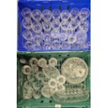 Two Crates of Crystal wares; includes Edinburgh crystal wine glasses/ goblets.