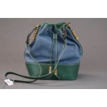 LOEWE VELASQUEZ LEATHER TWO TONE SHOULDER BAG