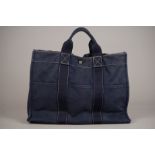 HERMES DEAUVILLE TOTE BAG NAVY