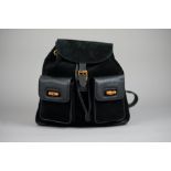 GUCCI BAMBOO BACKPACK SUEDE 0016 BLACK