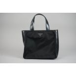 PRADA POCONO TOTE BAG NYLON BLACK